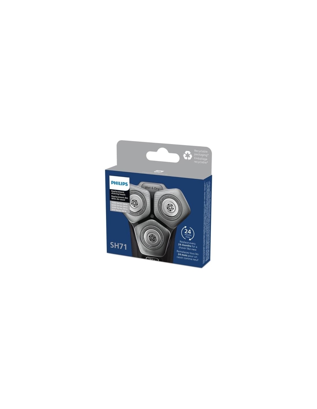 Cabezal de Reemplazo para Afeitadora Eléctrica Philips SH71, Pack 3