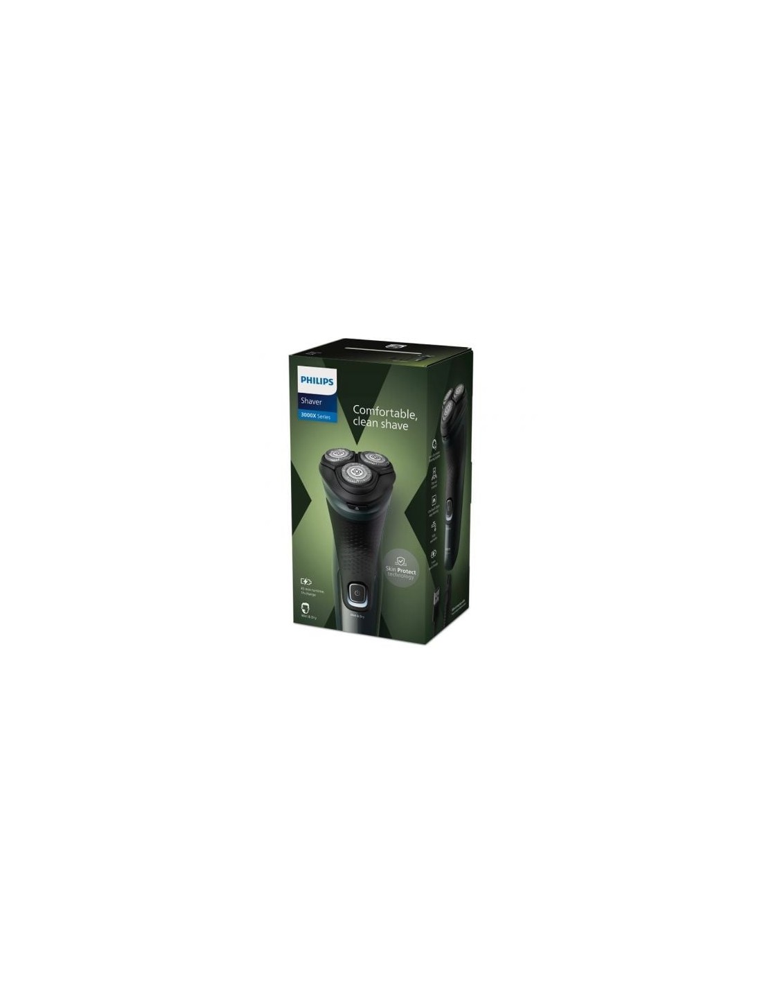 Afeitadora Philips Shaver Series 3000X X3052, con batería, 2 Accesorio