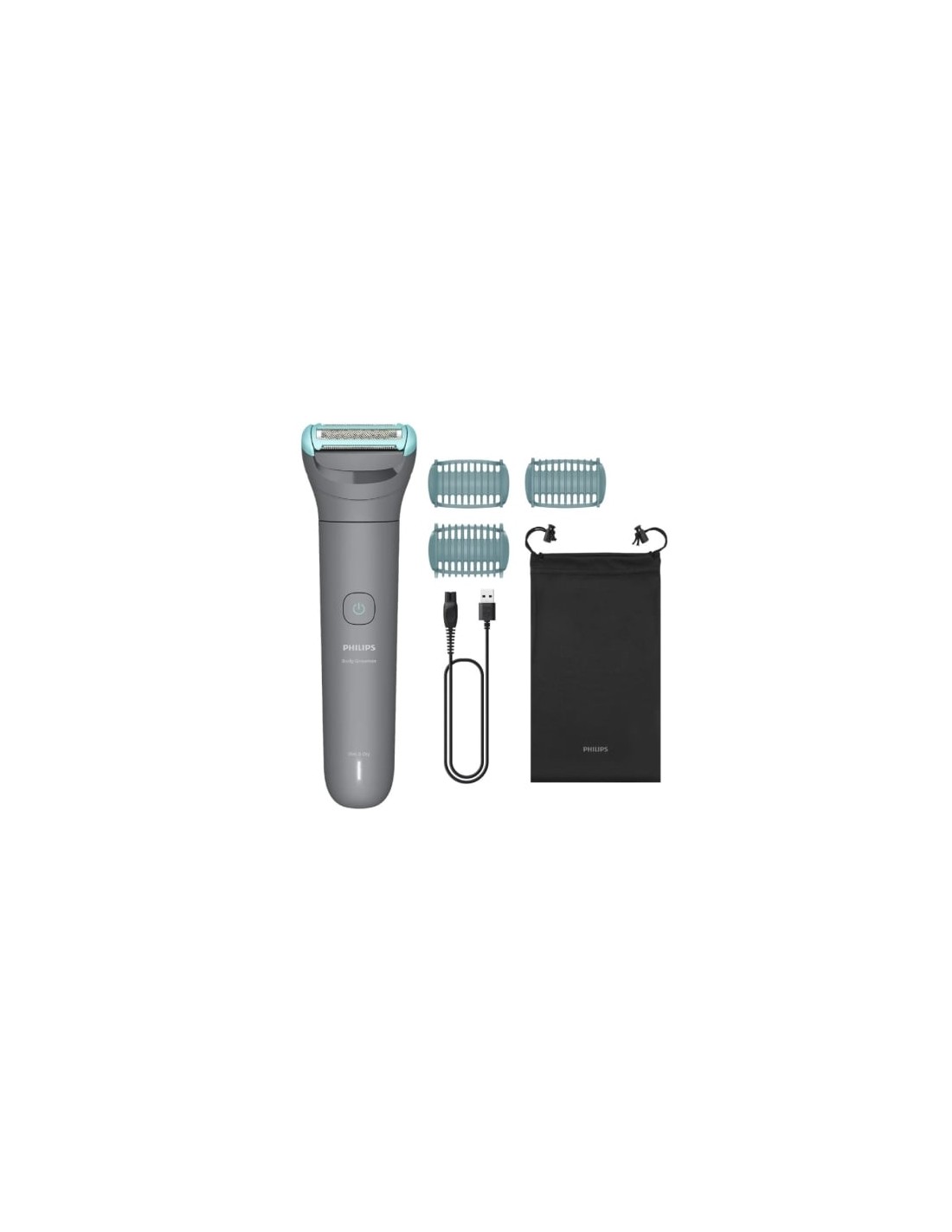 Cortabarbas Philips Body Groomer BG3485/15, con batería, 3 Accesorios