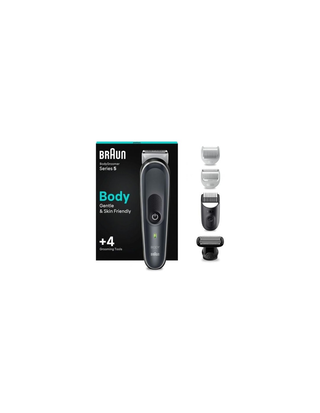 Cortapelos Braun BodyGroomer Series 5 BG5360, con batería, 4 Accesorio