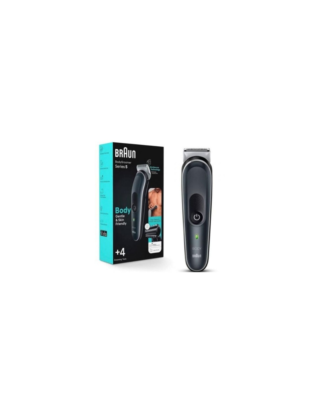 Cortapelos Braun BodyGroomer Series 5 BG5360, con batería, 4 Accesorio