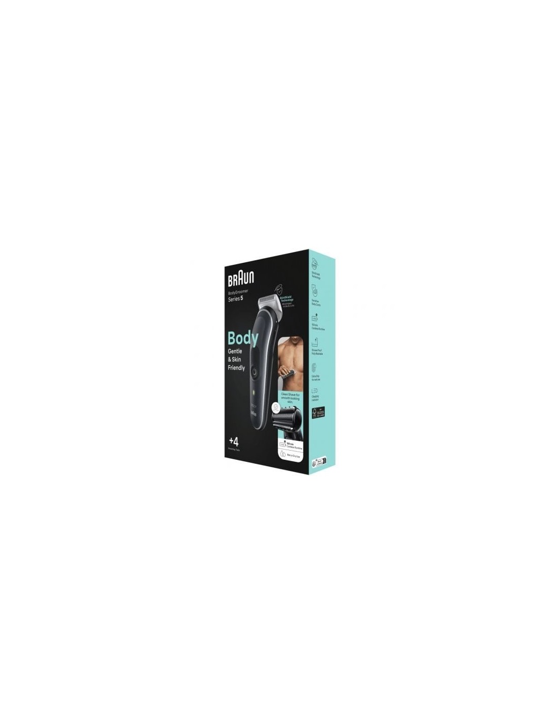 Cortapelos Braun BodyGroomer Series 5 BG5360, con batería, 4 Accesorio