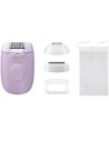Depiladora Philips Epilator Series 4000 BRE257, con batería, 4 Accesor