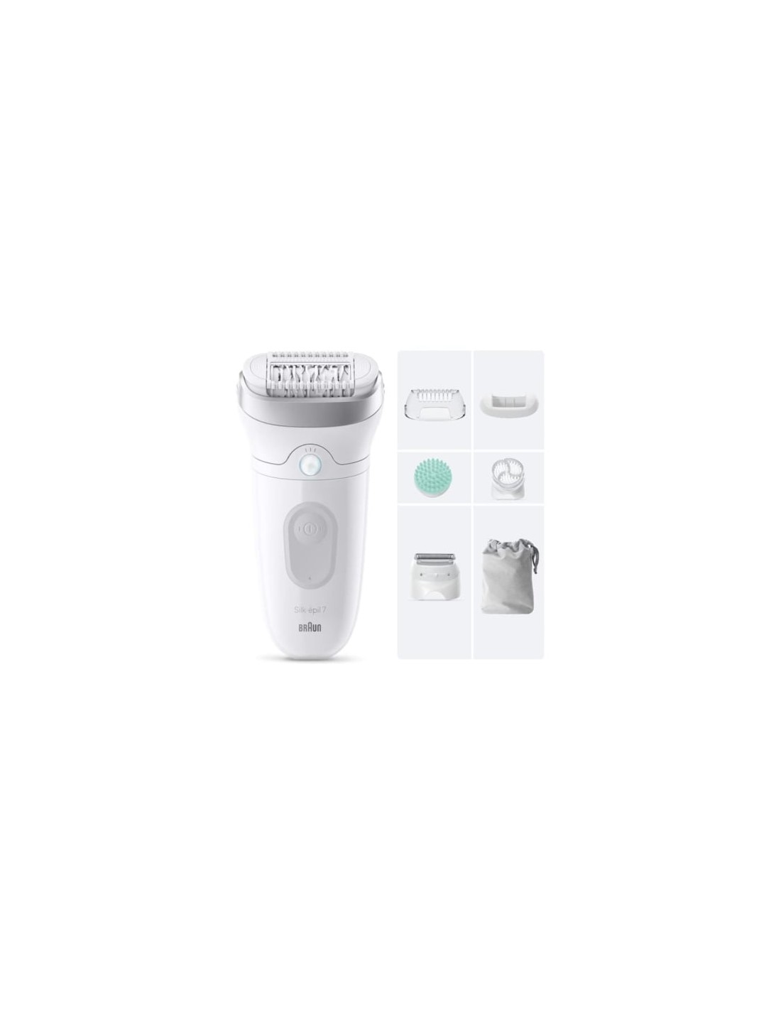 Depiladora Braun Silk Epil SkinSpa7 7-081, con batería, 6 Accesorios