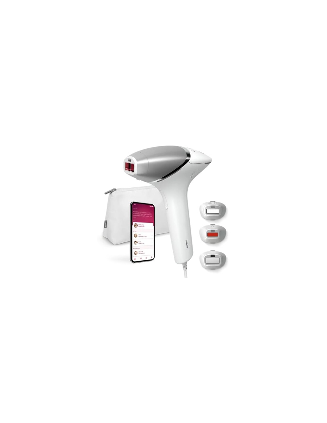 Depiladora de Luz pulsada Philips Lumea IPL Serie 8000, con cable, Inc