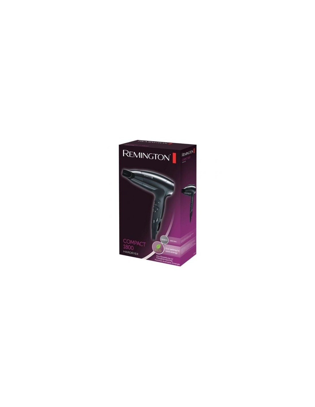 Secador Remington Compact 1800, 1800W, negro en Logroño