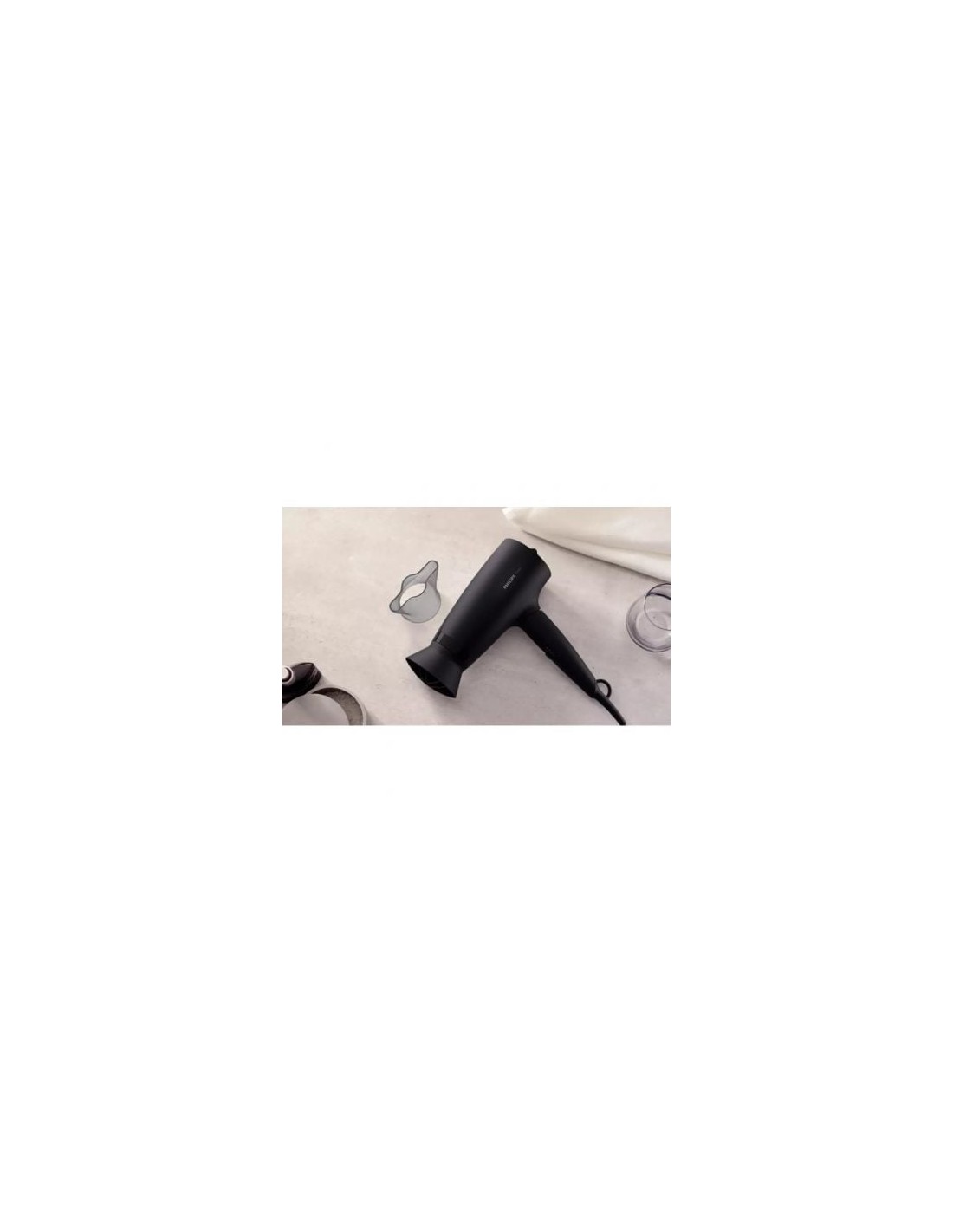 Secador Philips 3000 series BHD308/10, 1600W, negro, 2 Accesorios
