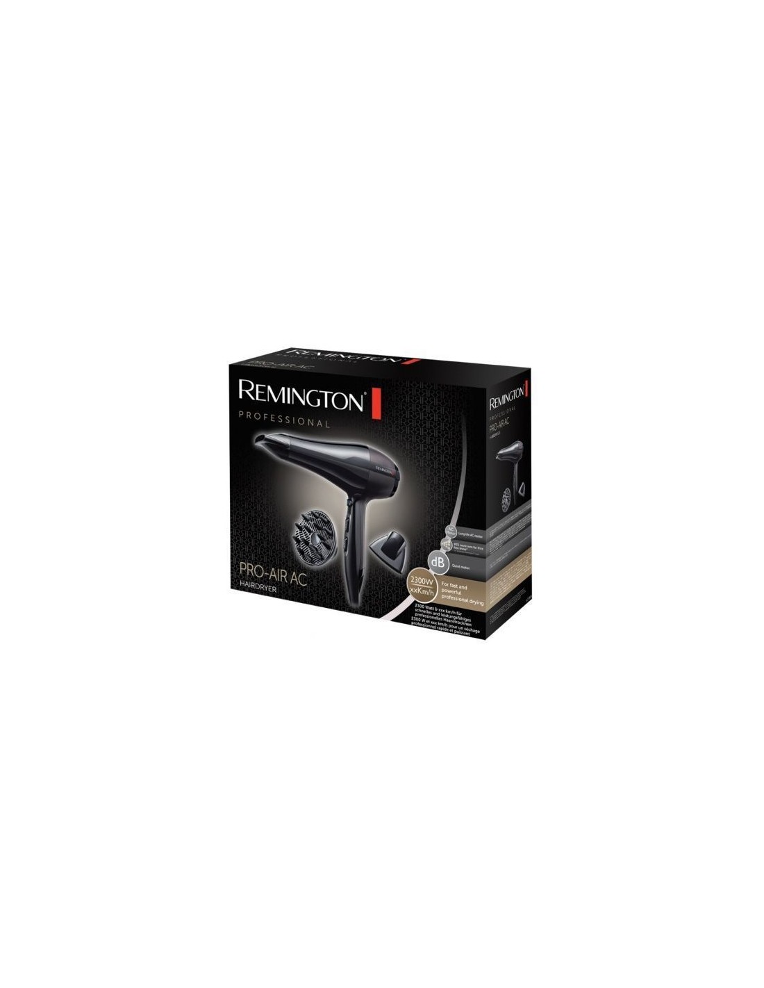 Secador Remington Pro-Air AC, 2300W, iónico, negro en Logroño