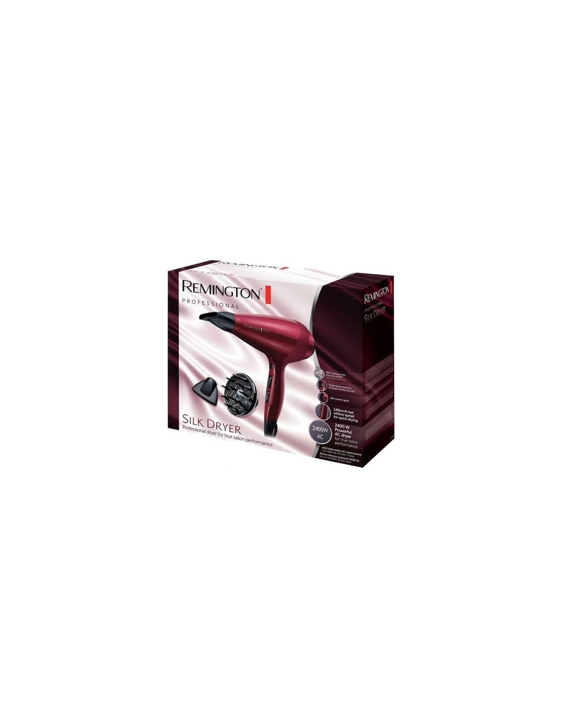 Secador Remington Silk Dryer AC9096, 2400W, iónico, rojo en Logroño