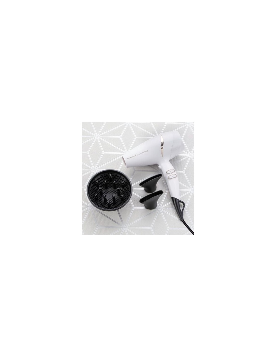 Secador Remington SuperCare Pro 2200 AC7200W, 2200W, iónico, blanco