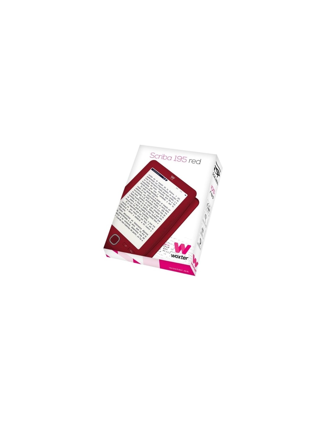Libro electrónico Woxter Scriba 195, 6", tinta electrónica, rojo