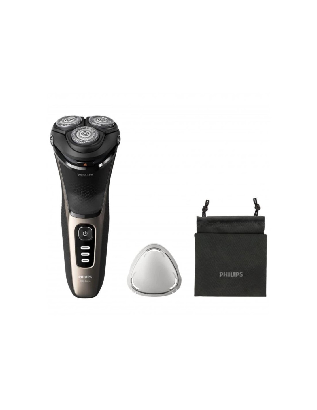 Afeitadora eléctrica Philips Shaver 3000 Series S3242/12 Negro/Oro sec