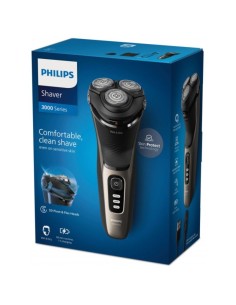 Afeitadora eléctrica Philips Shaver 3000 Series S3242/12 Negro/Oro sec 2