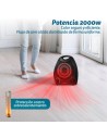 Calefactor termoventilador Grunkel WB-2000, 2000W, termostato regulabl