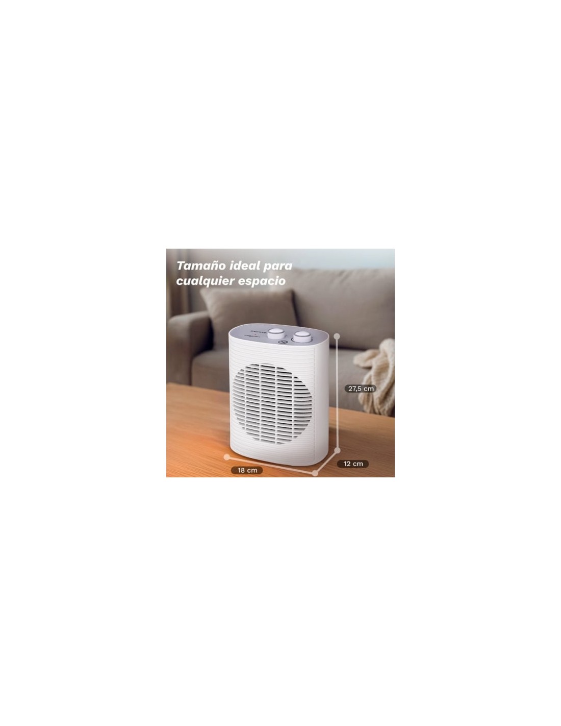 Calefactor termoventilador Grunkel CF-2000LINE, 2000W, termostato regu