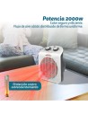 Calefactor termoventilador Grunkel WB-2000PLUSBL, 2000W, termostato re