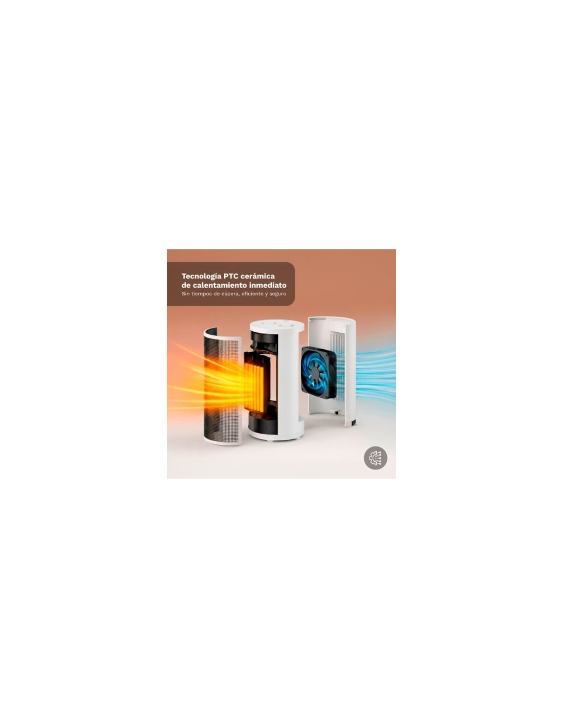Calefactor Grunkel CAL-CE1800, 1800W, termostato regulable en Logroño