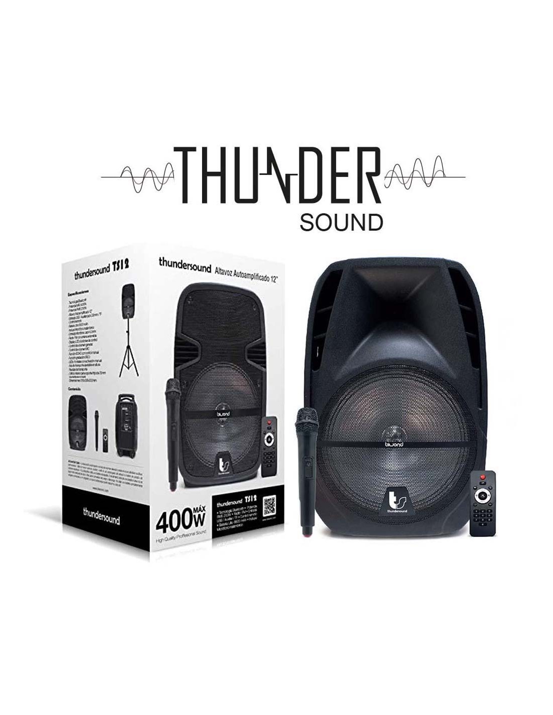ALTAVOCES AUTOAMPLIFICADOS 400W TS12 THUNDERSOUND BIWOND