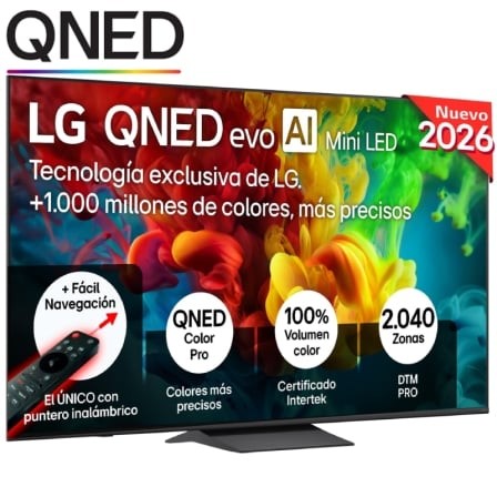 Televisor LG QNED evo AI QNED8EB Mini LED 65QNED83B6A 65 pulgadas Ultra HD 4K Smart TV WiFi