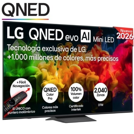 Televisor LG QNED evo AI QNED8EB Mini LED 75QNED8EB3A 75 pulgadas Ultra HD 4K Smart TV WiFi