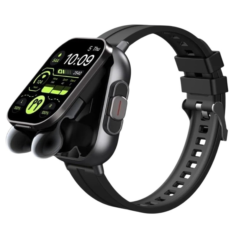 D8 Negro Correa Silicona con auriculares