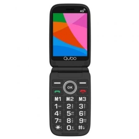Teléfono Móvil Qubo X-340 4G para Personas Mayores Negro