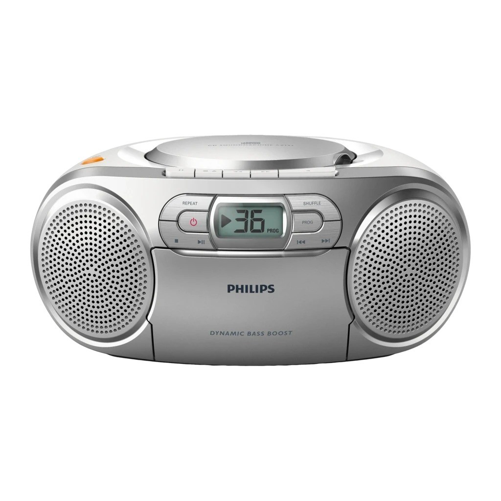 Philips AZ127/12 FM Red o pilas LR14 Entrada 3,5mm LCD Radiocasete