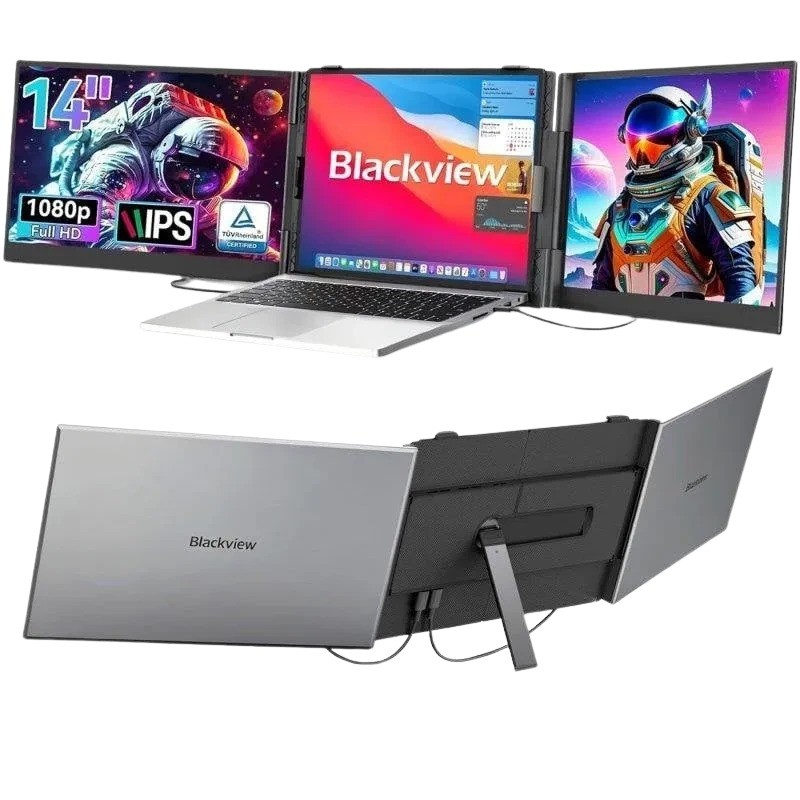 Monitor portátil doble Blackview DCM6 14 pulgadas Full HD IPS 5ms USB-C