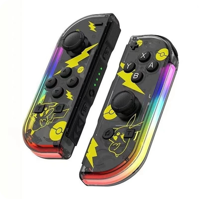 Mando J-C Set Izq/Dcha Transparente/Amarillo con RGB Switch 500mAh 15h