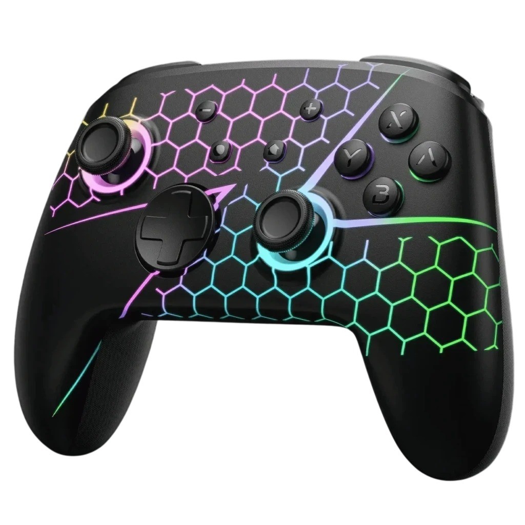 Mando inalámbrico FUNLAB Firefly Pro Edición Z RGB Switch Bluetooth vibración 950mAh 12,5h botones programables