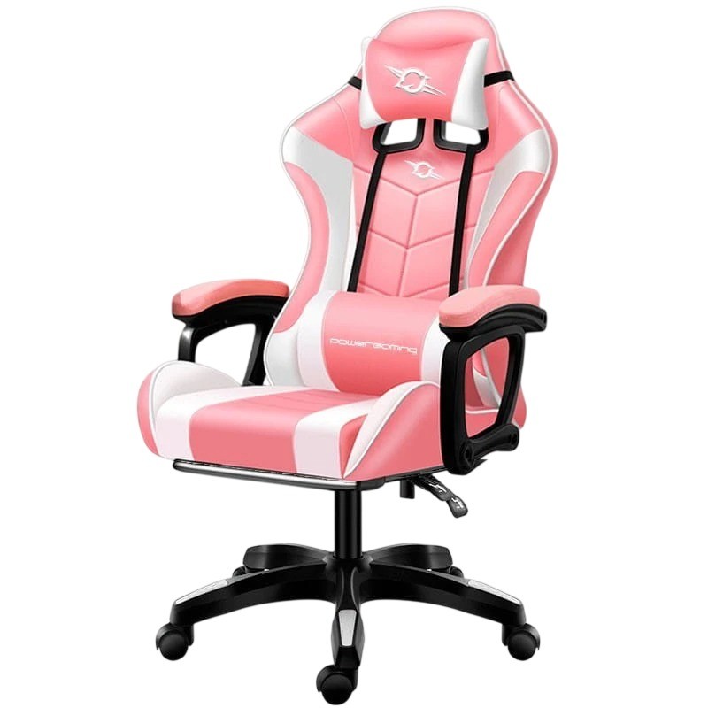 Silla gaming PowerGaming Blanco Rosa 120kg