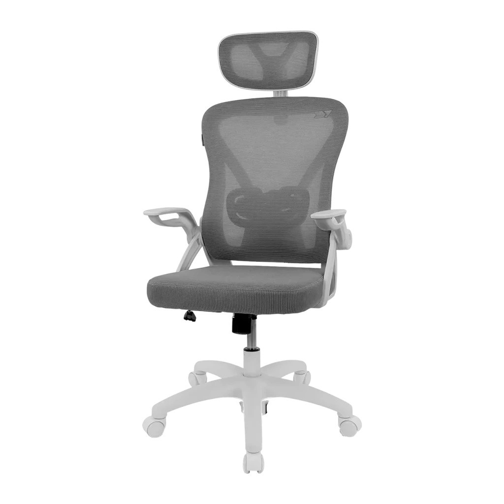 Silla gaming Drift DRAIR35 Blanco/Gris Malla Reposabrazos Abatibles 120kg cojín lumbar