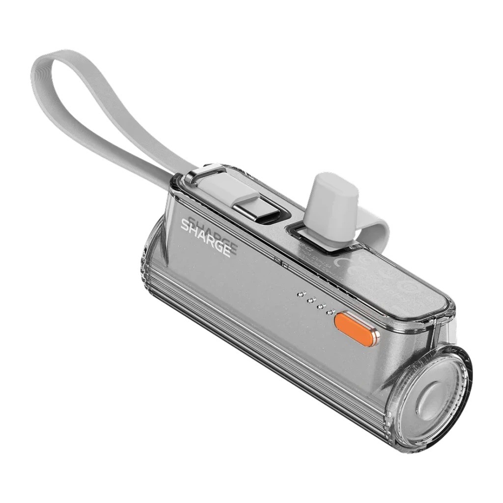 Power Bank Sharge Flow Mini 2 Pro 5800mAh Plata Cable USB-C integrado 22,5W