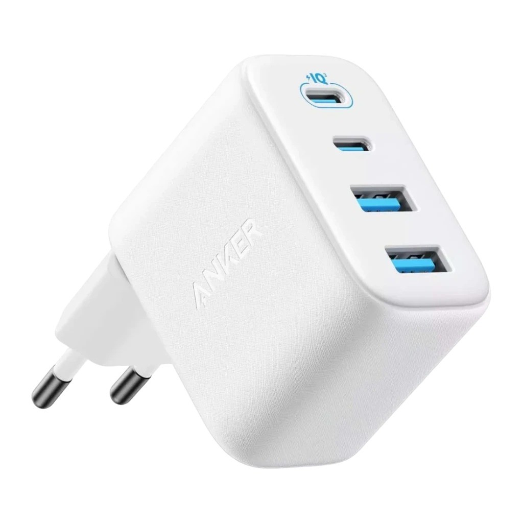 Cargador Anker Zolo GaN 50W 4 Puertos Blanco 2x USB-C + USB-A