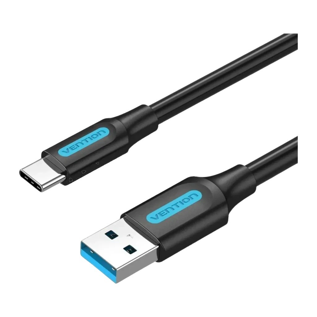 Cable Vention COZBG USB-A a USB-C 3A Carga Rápida 1,5m Negro