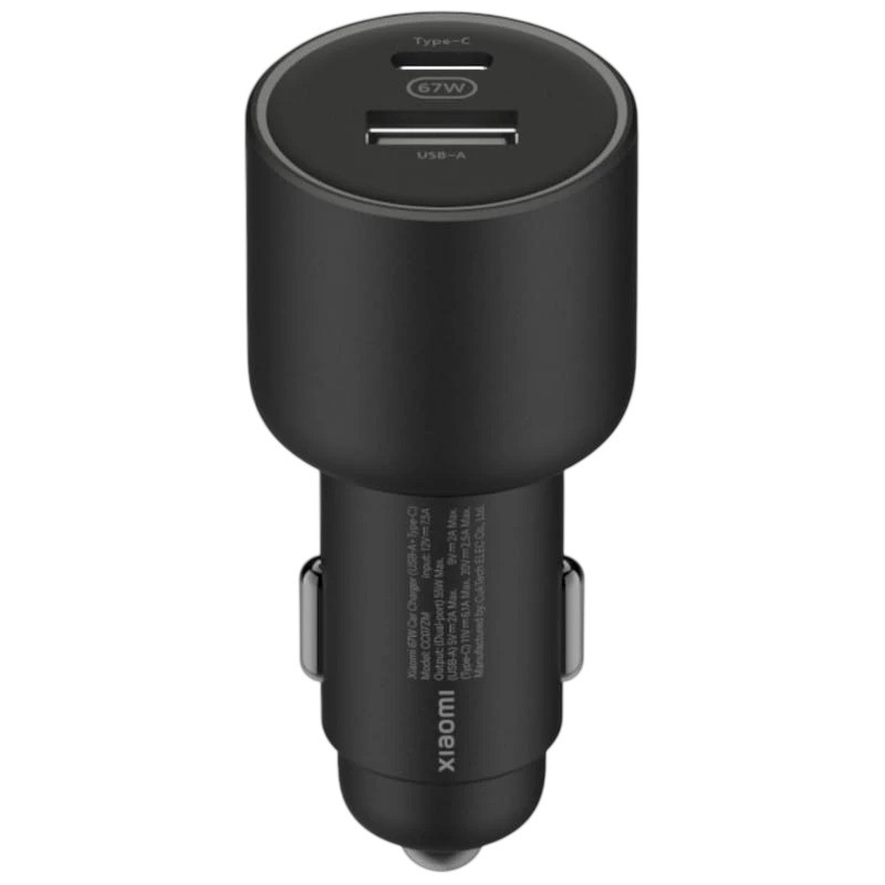 Cargador de Coche Xiaomi Car Charger 67W USB-A y USB Tipo C
