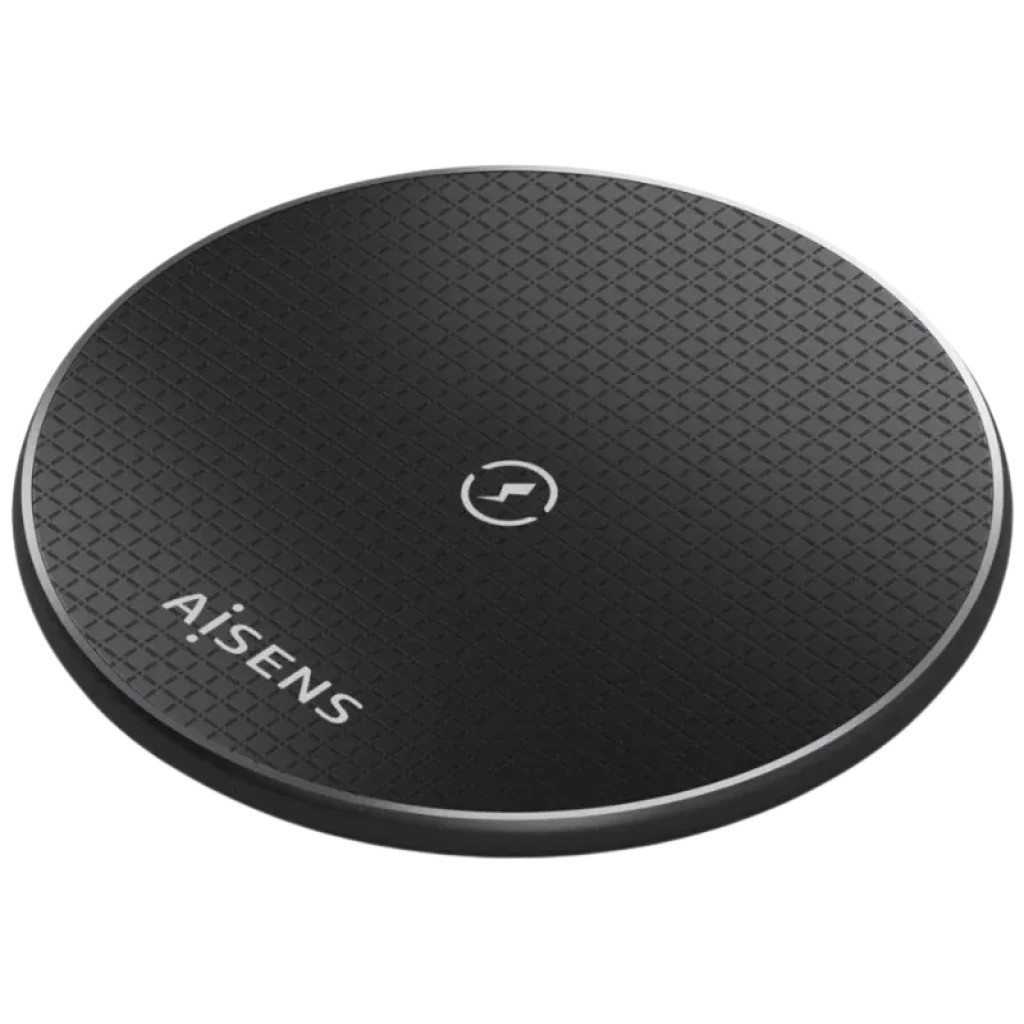 Aisens ASCH-15W1WC058-W Cargador Inalámbrico Qi 15W USB-C - Base de Carga Negra