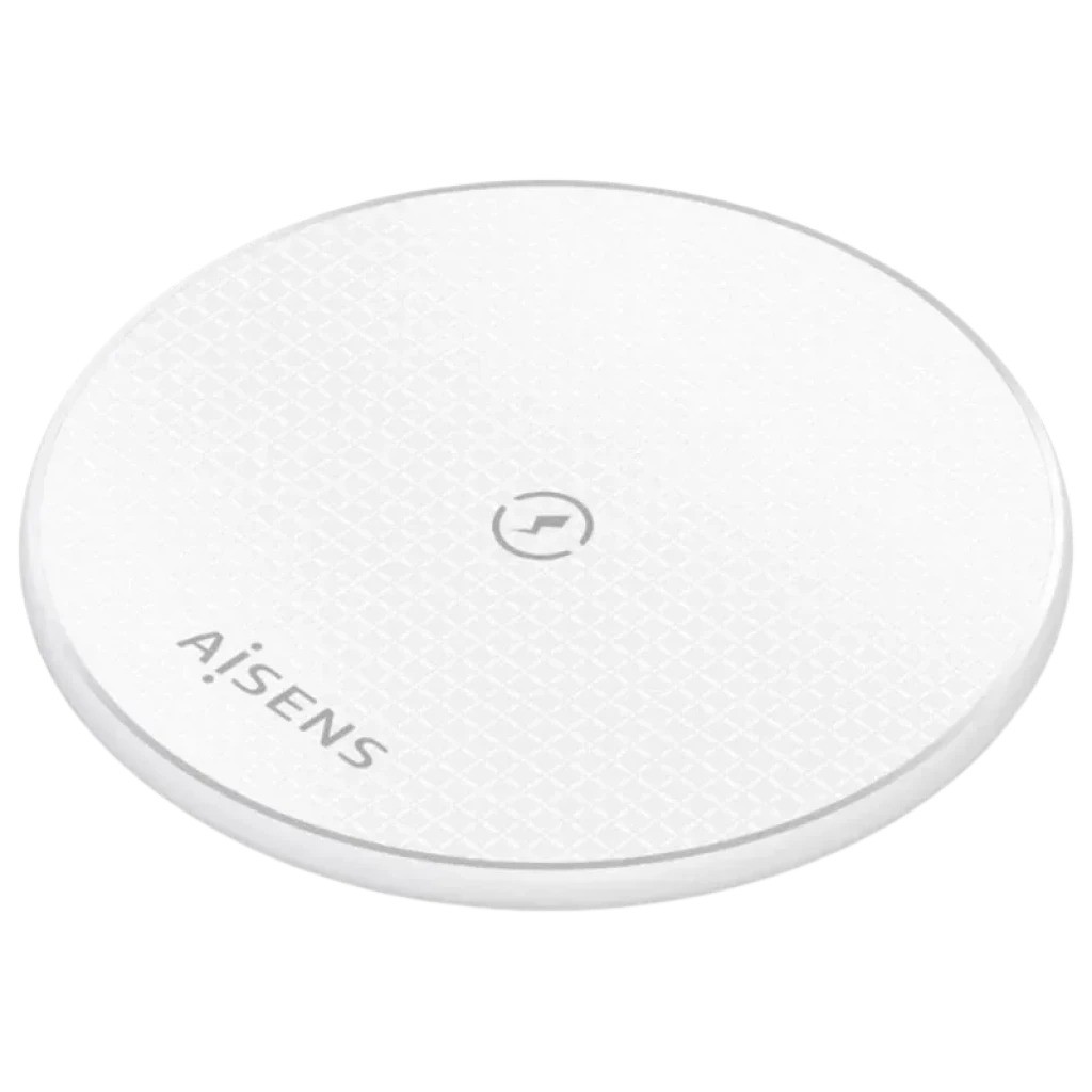 Aisens ASCH-15W1WC057-W Cargador Inalámbrico Qi 15W USB-C - Base de Carga Blanca