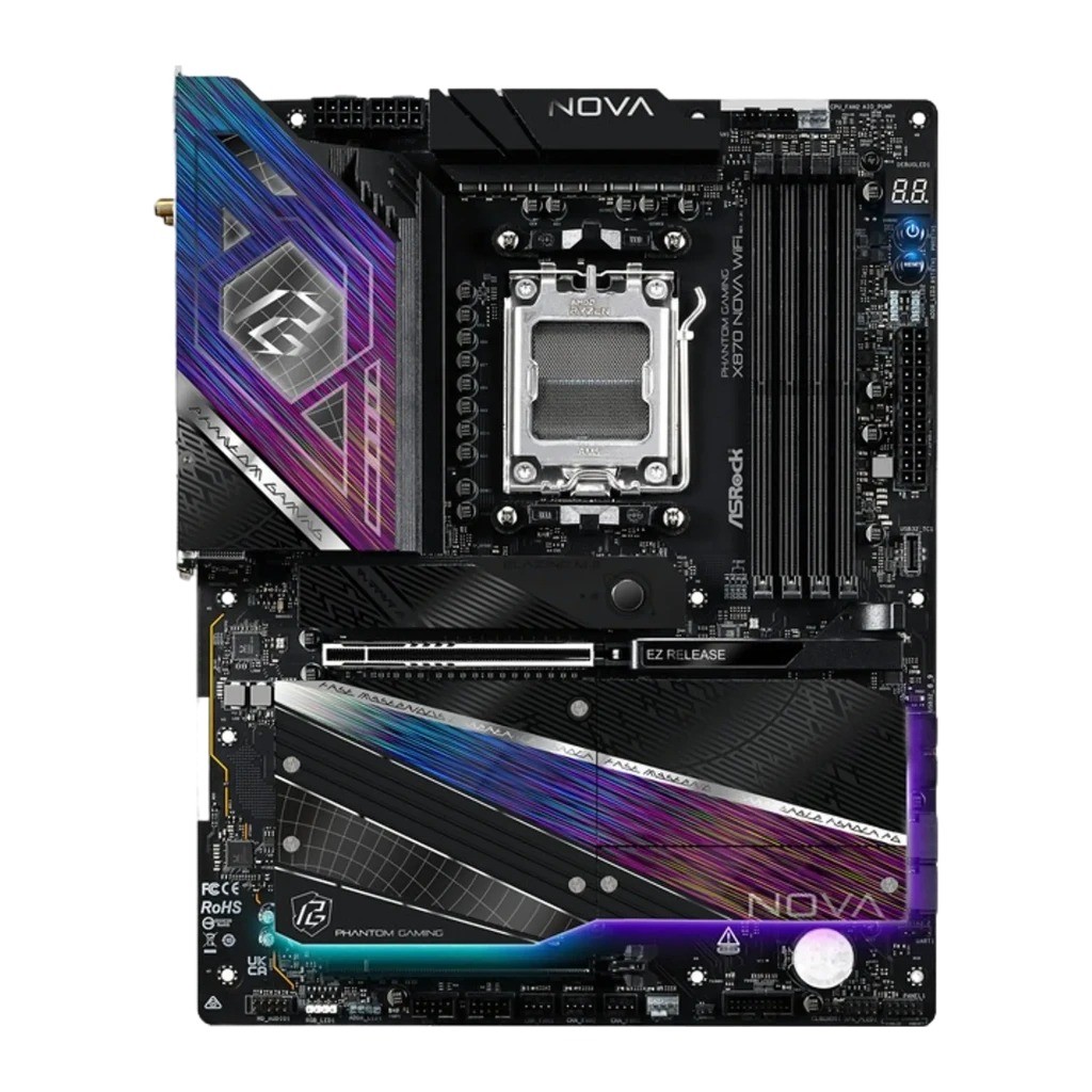 ASRock X870 Nova WiFi AM5 DDR5 ATX WiFi 7 AMD X870E 5 ranuras M.2 Placa base