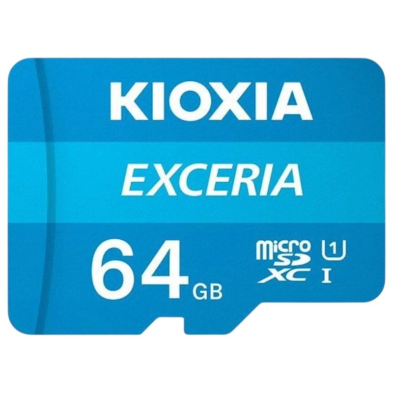 Adaptador Kioxia Exceria 64GB 100MB/s Clase 10 Tarjeta microSD +