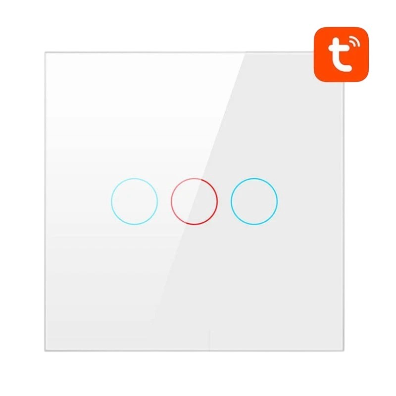 Interruptor táctil inteligente Avatto TS02-EU-W3 3 botones Blanco WiFi