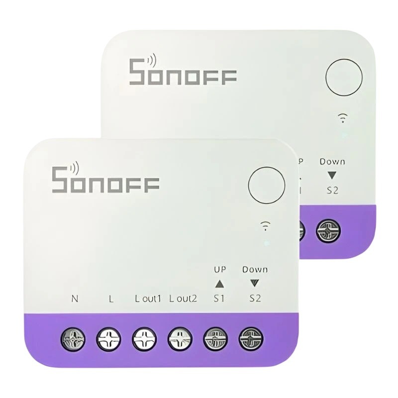 Interruptor de persianas SONOFF MINI-RBS Blanco Pack ×2 WiFi compatible con Alexa, Google y HomeKit