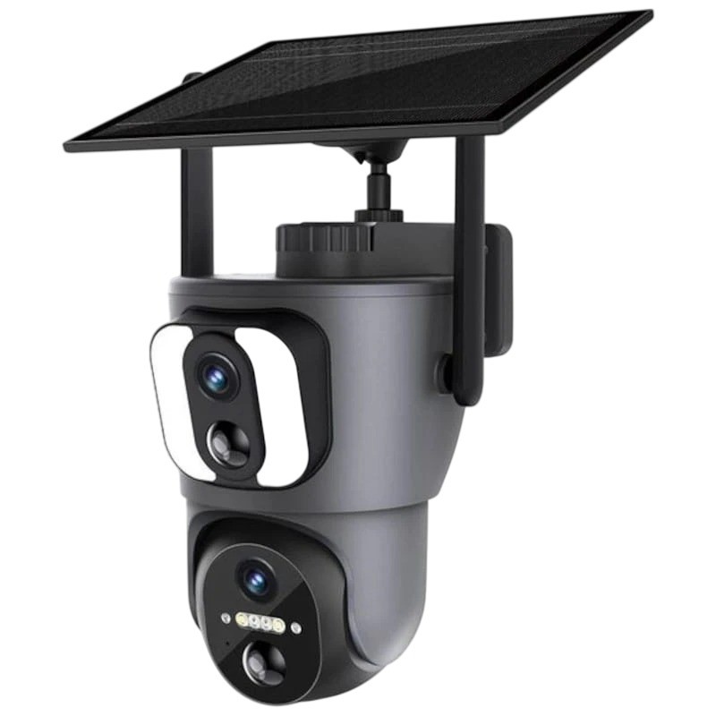 Cámara de vigilancia Escam QF390 Negro Dual Full HD WiFi Solar