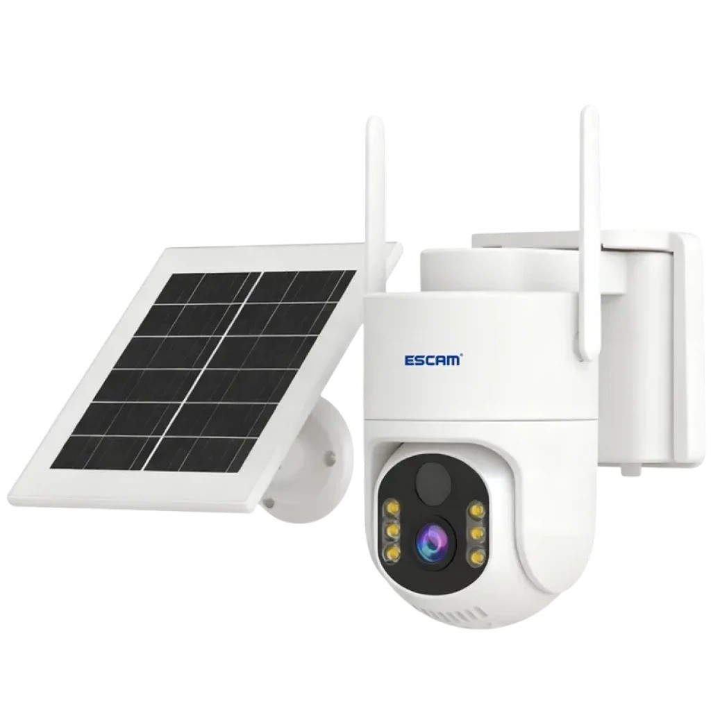 Cámara de vigilancia Escam QFS71 3MP 4G Solar visión nocturna PTZ audio bidireccional