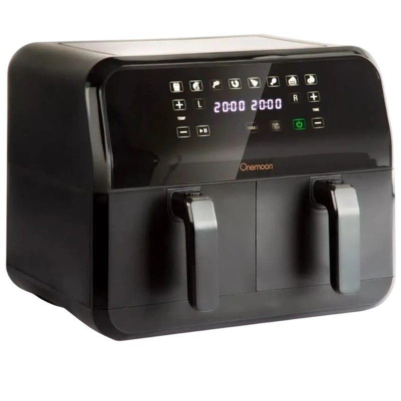 Freidora de aire Onemoon D8 Doble Cesta 4L + 4L Negra 1700W