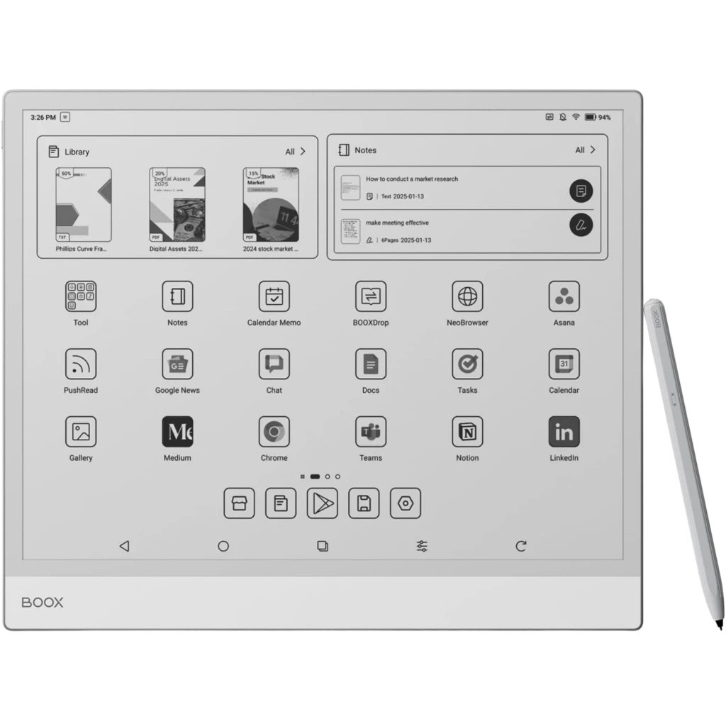 EBook ONYX BOOX Note Max 128GB 13,3 pulgadas E Ink Carta 1300