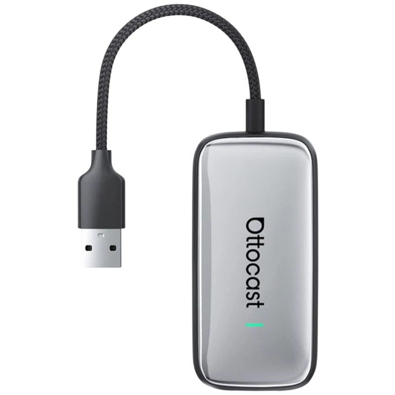 Ottocast Play2Video Plus WiFi 5 Bluetooth 5.0 Adaptador inalámbrico Apple Carplay, Android Auto