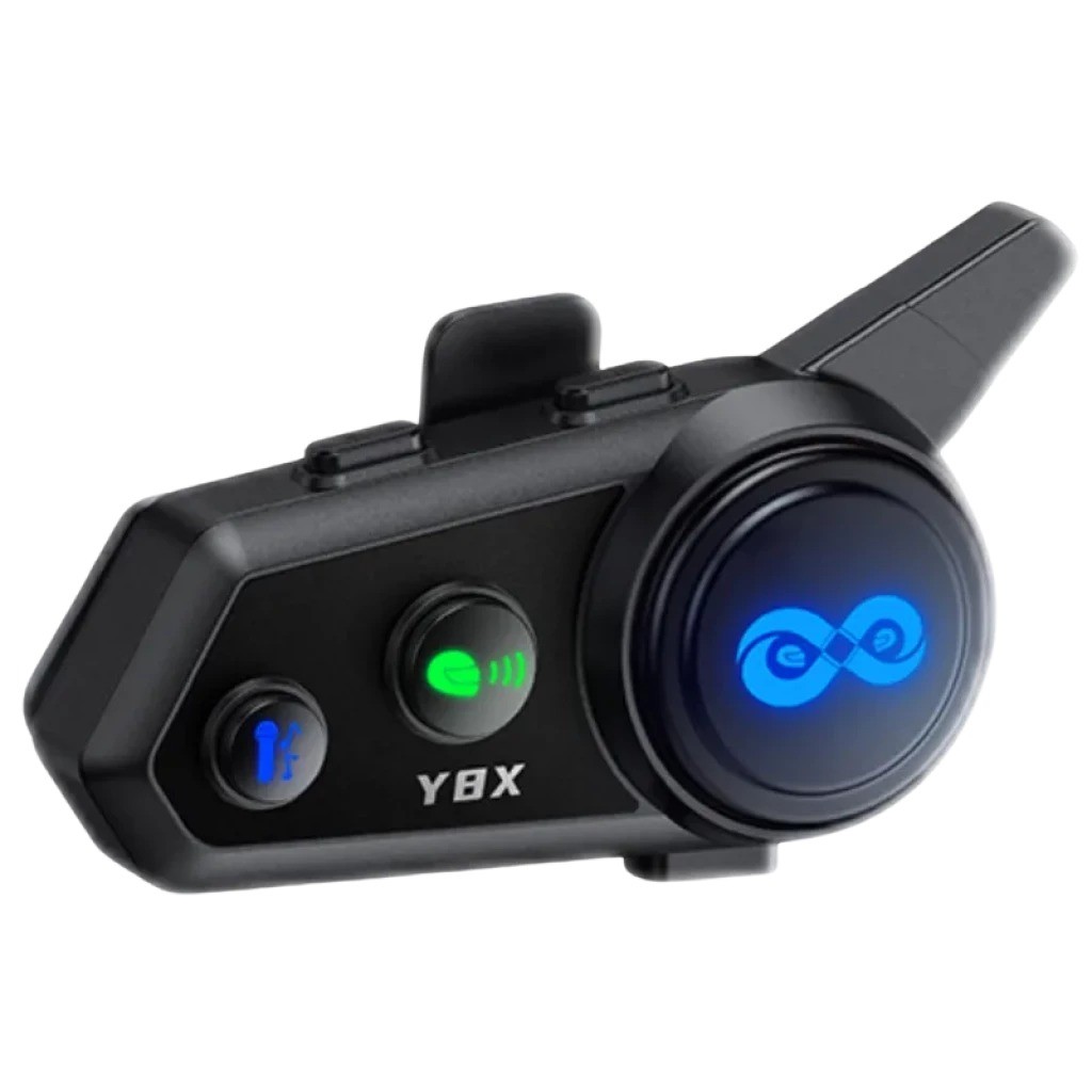 Intercomunicador para moto Y8X Mesh 8 conductores Bluetooth 5.4 IP56 15h