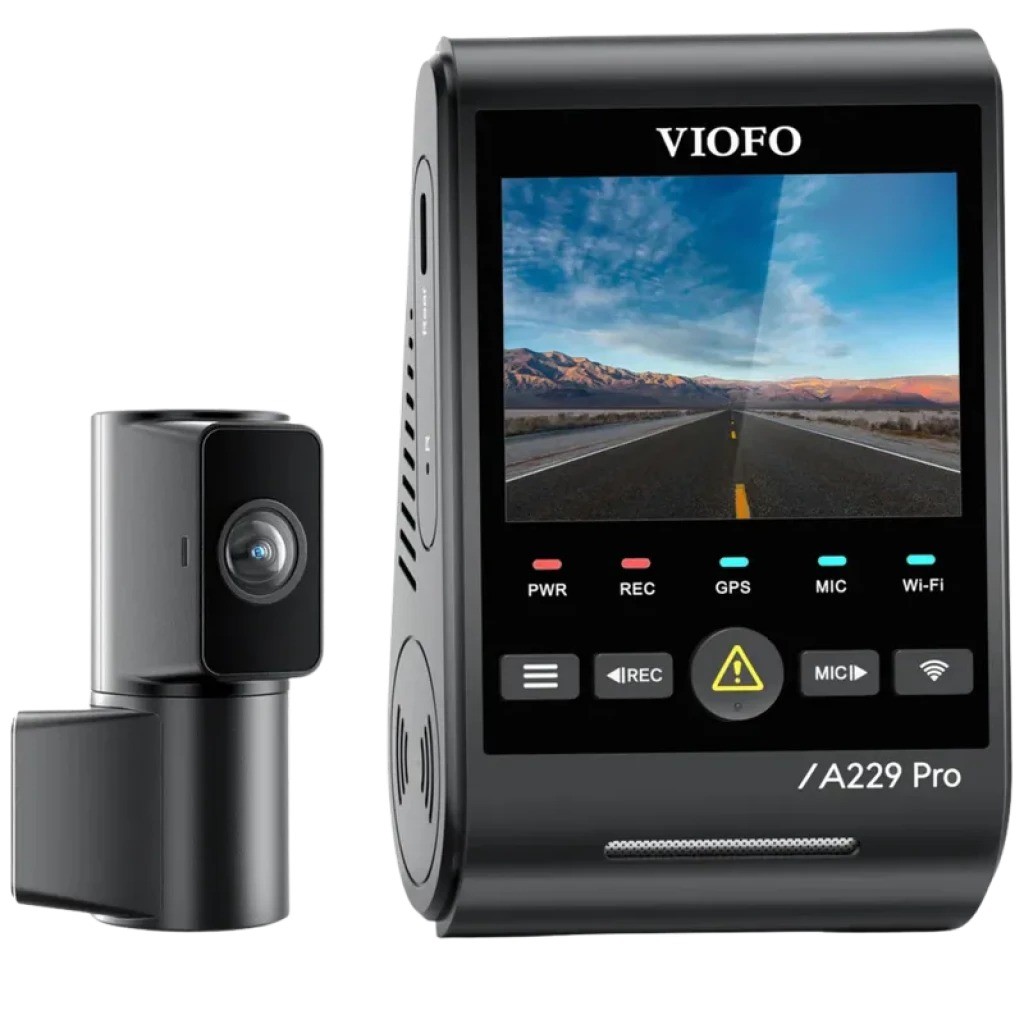 Dashcam VIOFO A229 Pro Tele 4K + 2K WiFi GPS sensor Sony STARVIS 2 IMX678 de 8 MP visión nocturna modo parking