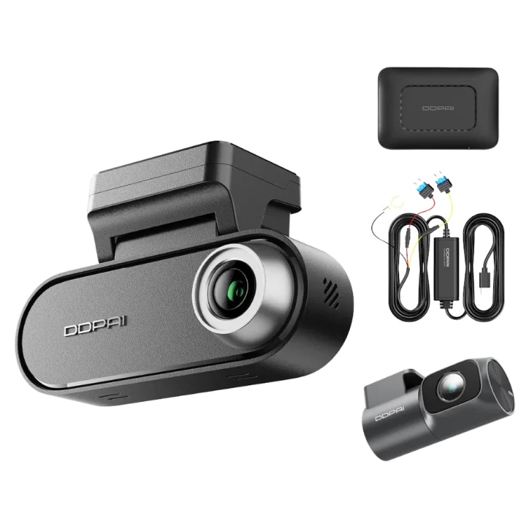 Dashcam DDPAI N5 Dual 2026 2CH 4K con módulo 4G trasera Full HD WiFi 5GHz control por voz supercondensador ADAS